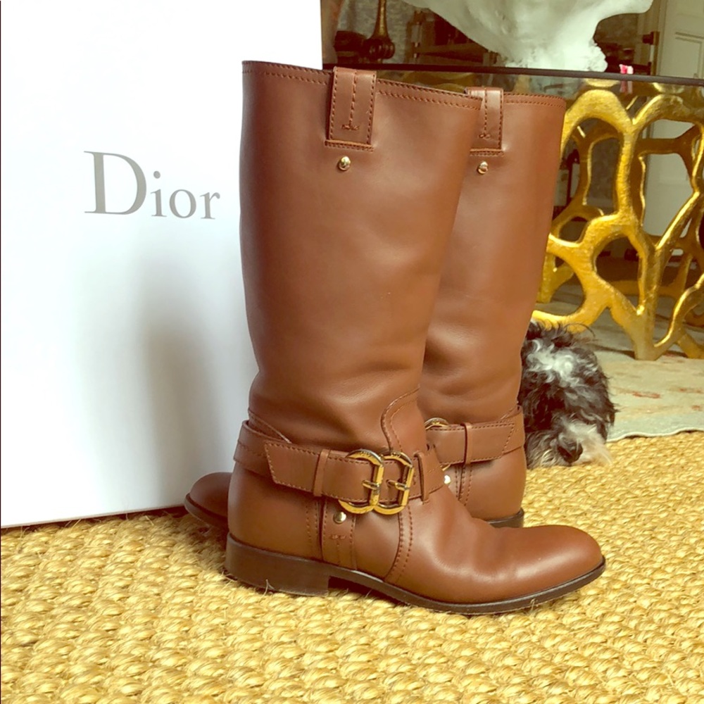 Dior calfskin riding boots